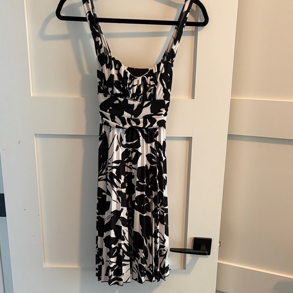 Speechless Black and White Floral Mini Dress